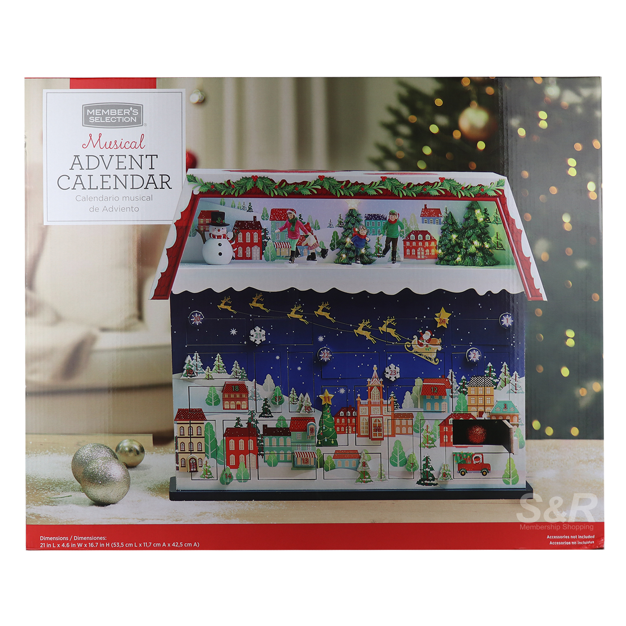 Member's Selection Musical Advent Calendar 21x4.6x16.7in